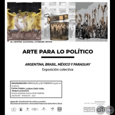 Arte para lo Poltico - Del 05 al 28 de Febrero de 2020